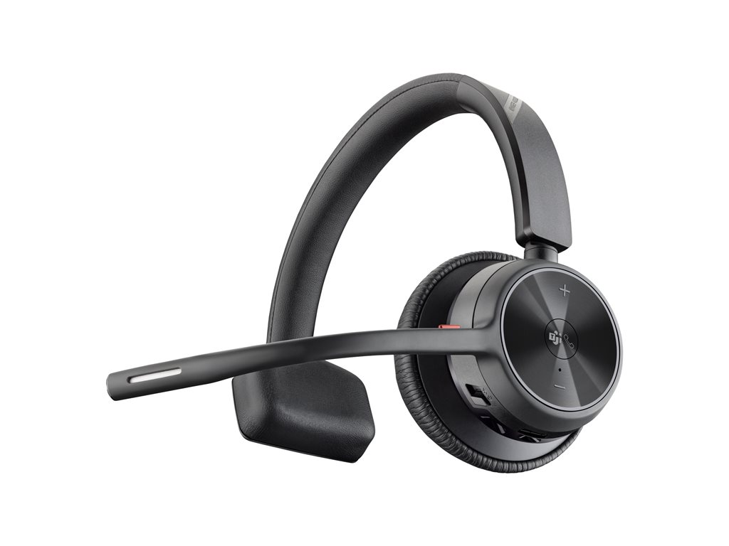 Poly Voyager 4310 - Headset - On-Ear - Bluetooth - kabellos, kabelgebunden - Adapter USB-A via Bluetooth, USB-A - Schwarz - Zertifiziert für Microsoft Teams - Replaces Poly SKU 218470-02